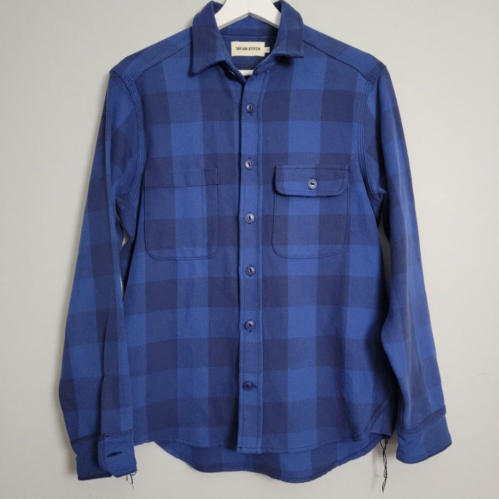 Checkered Blue Taylor Stitch Shirt Jacket